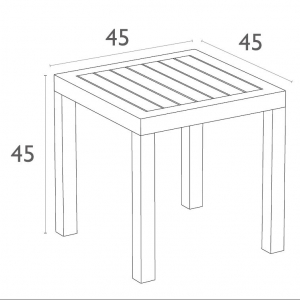 Столик пластиковый журнальный Siesta Contract Ocean Side Table пластик белый Фото 2