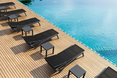 Столик пластиковый для лежака Siesta Contract Ocean Side Table пластик черный Фото 8