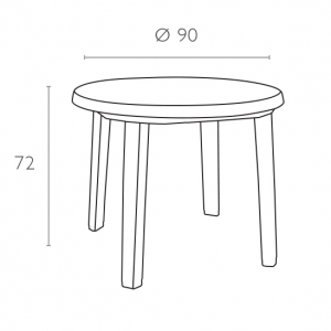 Стол пластиковый обеденный Siesta Garden Tables пластик белый Фото 2