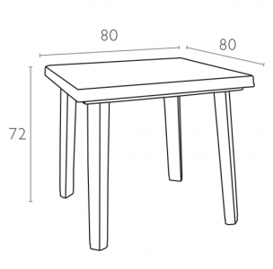 Стол пластиковый обеденный Siesta Garden Tables пластик белый Фото 2