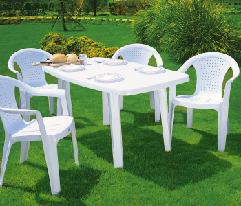 Стол пластиковый обеденный Siesta Garden Tables пластик белый Фото 3