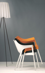 Кресло пластиковое Resol Pole armchair алюминий, полипропилен черный Фото 3