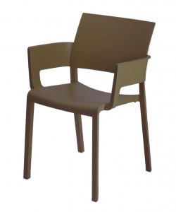 Кресло пластиковое Resol Fiona armchair  стеклопластик шоколад Фото 1