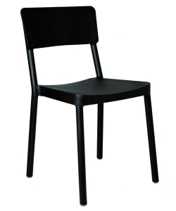 Стул пластиковый Resol Lisboa chair стеклопластик черный Фото 1