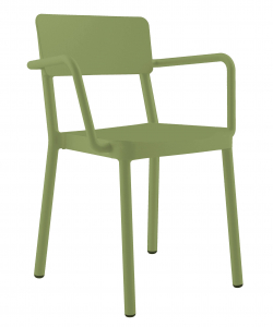 Кресло пластиковое Resol Lisboa armchair стеклопластик оливковый Фото 1