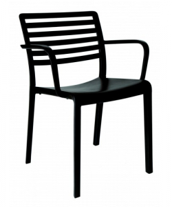 Кресло пластиковое Resol Lama armchair стеклопластик черный Фото 1