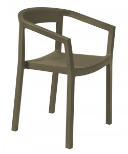 Кресло пластиковое Resol Peach armchair стеклопластик шоколад Фото 1