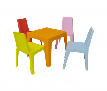 Стол пластиковый детский Resol Julieta table полипропилен оранжевый Фото 4