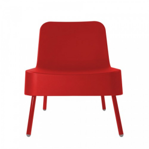 Стул пластиковый Resol Bob chair алюминий, полиэтилен красный Фото 1