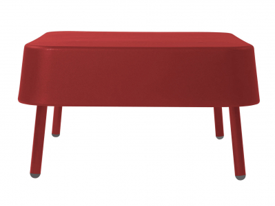 Стол пластиковый журнальный Resol Bob table footrest алюминий, полиэтилен красный Фото 1