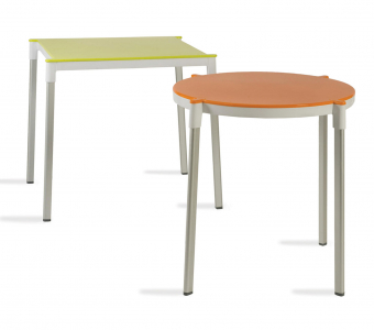 Стол пластиковый обеденный Resol H2O stackable table (4 legs) алюминий, полипропилен оранжевый Фото 1