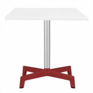 Стол пластиковый обеденный Resol Table sputnik pedestal base + H2O table top алюминий, полипропилен белый Фото 2