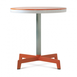 Стол пластиковый обеденный Resol Table sputnik pedestal base + H2O table top алюминий, полипропилен оранжевый Фото 2