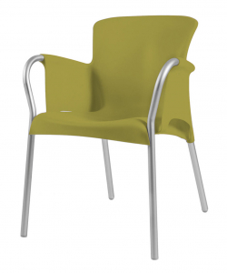 Кресло пластиковое Resol Oh armchair алюминий, полипропилен лайм Фото 1