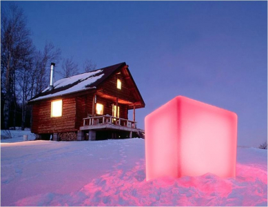 Куб пластиковый светящийся LED Piazza полиэтилен белый Фото 10