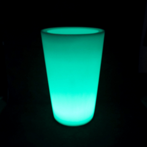 Кашпо пластиковое светящееся LED Cone полиэтилен белый Фото 3