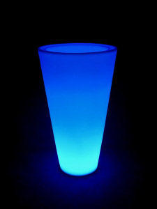 Кашпо пластиковое светящееся LED Cone полиэтилен белый Фото 3