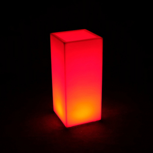 Кашпо пластиковое светящееся LED Vertical полиэтилен белый Фото 4