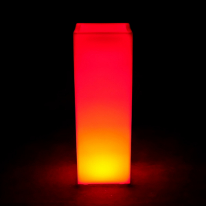 Кашпо пластиковое светящееся LED Vertical полиэтилен белый Фото 4