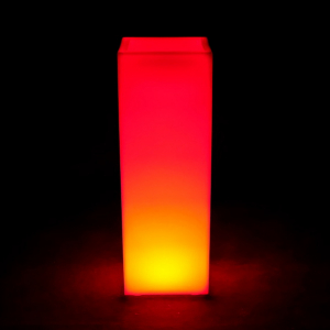 Кашпо пластиковое светящееся LED Vertical полиэтилен белый Фото 4