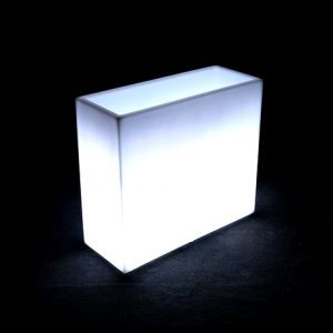 Кашпо пластиковое светящееся LED High полиэтилен белый Фото 1