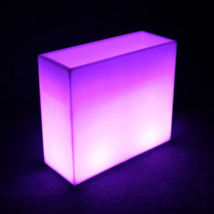 Кашпо пластиковое светящееся LED High полиэтилен белый Фото 5
