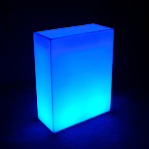 Кашпо пластиковое светящееся LED High полиэтилен белый Фото 2