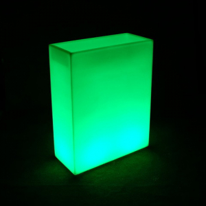 Кашпо пластиковое светящееся LED High полиэтилен белый Фото 3