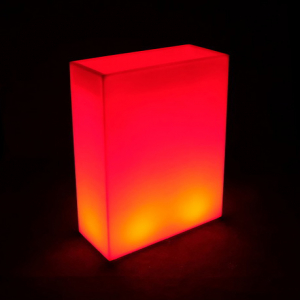Кашпо пластиковое светящееся LED High полиэтилен белый Фото 4