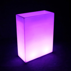 Кашпо пластиковое светящееся LED High полиэтилен белый Фото 5