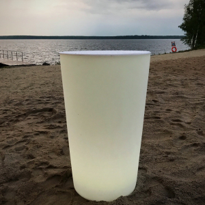 Стол пластиковый светящийся LED Cone полиэтилен белый Фото 1