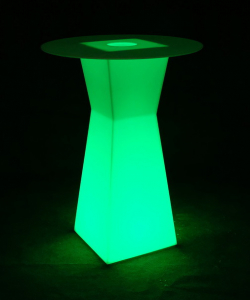 Стол пластиковый коктейльный светящийся LED Prismo полиэтилен белый Фото 5