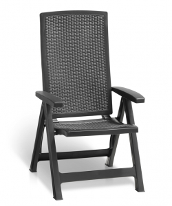 Кресло пластиковое Keter Montreal полипропилен графит Фото 1