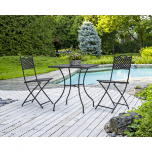 Стол металлический обеденный Garden Relax Jenny алюминий темно-серый Фото 3