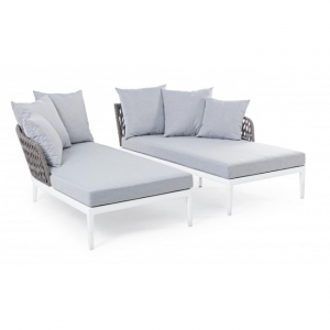 Комплект мебели Garden Relax Pelican алюминий/полиэстр белый/серый Фото 7