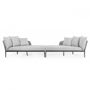 Комплект мебели Garden Relax Pelican алюминий/искусственный ротанг антрацит/серый Фото 8