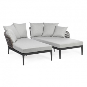 Комплект мебели Garden Relax Pelican алюминий/искусственный ротанг антрацит/серый Фото 9