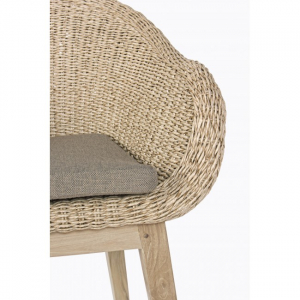 Кресло плетеное с подушками Garden Relax Ingrid тик, искусственный ротанг бежевый Фото 4
