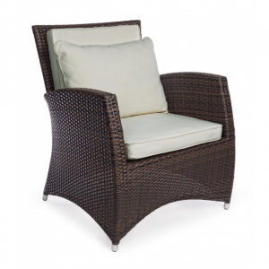 Кресло плетеное с подушками Garden Relax Antalys алюминий, акриловая нить шоколадный Фото 1