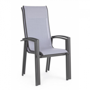 Кресло металлическое текстиленовое Garden Relax Grimsey алюминий, текстилен антрацит Фото 7