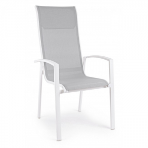 Кресло металлическое текстиленовое Garden Relax Grimsey алюминий, текстилен белый Фото 1