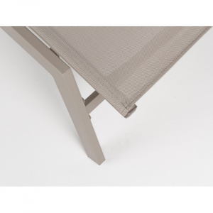 Шезлонг-лежак металлический Garden Relax Nildas алюминий, текстилен серый Фото 2