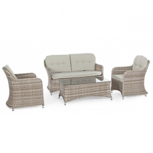 Комплект плетеной мебели Garden Relax Daiva алюминий/искусственный ротанг бежевый/серый Фото 1