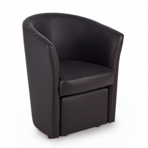 Кресло с пуфом Garden Relax Rita сосна/искусственная кожа чёрный Фото 7
