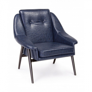 Кресло винтажное Garden Relax Magnum металл/искусственная кожа синий Фото 2