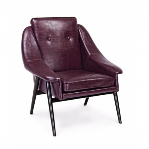 Кресло винтажное Garden Relax Magnum металл/искусственная кожа бордо Фото 2