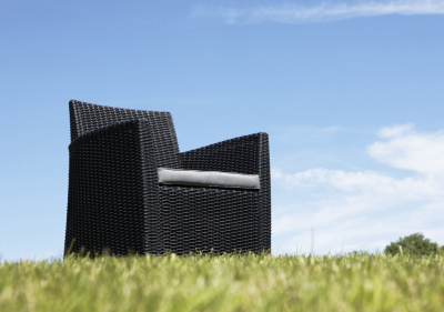 Комплект пластиковой мебели Keter Corona set with cushion box пластик с имитацией плетения графит Фото 6
