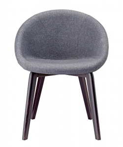 Кресло с обивкой Scab Design Natural Giulia Pop бук, технополимер, ткань венге, серый Фото 3