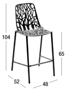 Барный металлический стул Fast Forest алюминий, сталь Фото 2