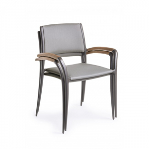 Кресло металлическое текстиленовое Garden Relax Catalina алюминий, тик, текстилен серый Фото 7